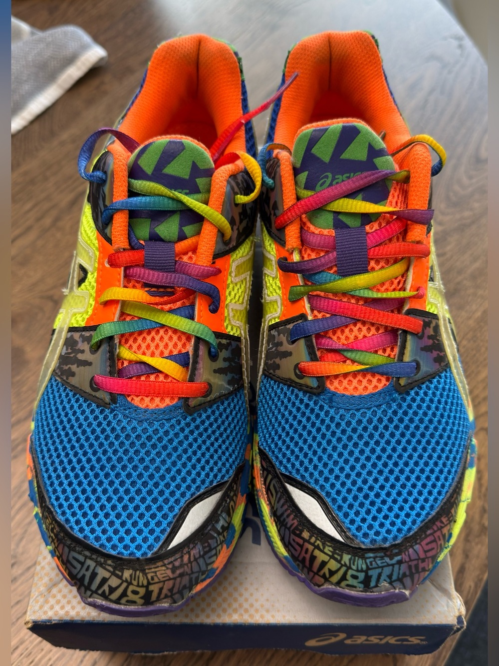 Kids Asics Gel Noosa Tri 8 (French Blue/Flash Yellow) Size Y7